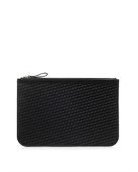 Pierre Hardy Cube Print Embossed Leather Pouch