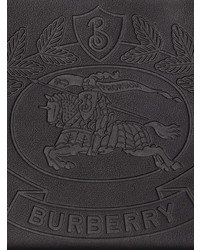 Burberry Embossed Crest Leather Zip Pouch