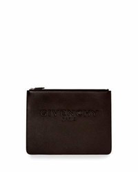 Givenchy Embossed Logo Leather Pouch Black