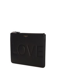 Givenchy Small Love Embossed Leather Pouch