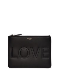 Givenchy Small Love Embossed Leather Pouch
