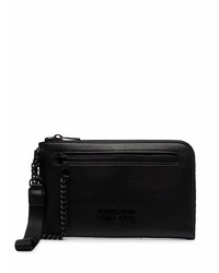 VERSACE JEANS COUTURE Grained Tonal Clutch Bag