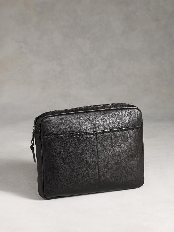 John Varvatos Leather Messenger Bag, $795 | John Varvatos | Lookastic