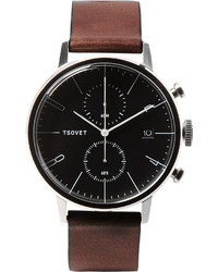 Jpt Cc38 Stainless Steel And Leather Watch