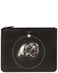 Givenchy Large Monkeys Faux Leather Pouch