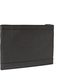 Balenciaga Large Perforated Leather Pouch
