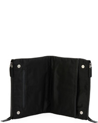 Giorgio Armani Leather Folding Tech Pouch Black
