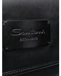 Santoni Logo Embossed Clutch Bag