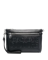 VERSACE JEANS COUTURE Logo Embossed Clutch Bag