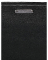 Saint Laurent Logo Plaque Leather Pouch