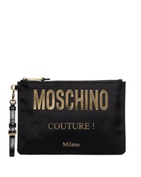 Moschino Logo Plaque Pouch Bag