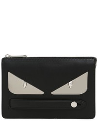 Fendi Monster Leather Pouch W Handle
