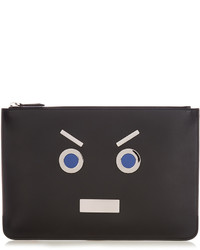 Fendi No Words Leather Pouch