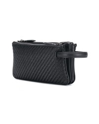 Ermenegildo Zegna Pelle Tessuta Pouch Bag