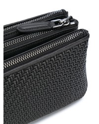 Ermenegildo Zegna Pelle Tessuta Pouch Bag