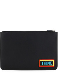 Fendi Think Vocabulary Leather Pouch