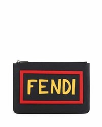 Fendi Think Vocabulary Leather Pouch