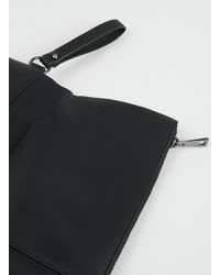 Topman Black Leather Look Clutch Bag
