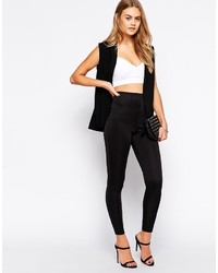 Asos Collection High Waist Ankle Grazer Treggings In Slinky Stretch