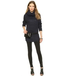 Alice + Olivia Front Zip Leggings With Leather Panels