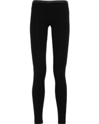 Emilio Pucci Leather Paneled Stretch Jersey Leggings