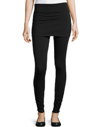 Marc Ny Performance Skirted Ruched Leggings Black