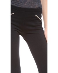 So Low Solow Jodhpur Leggings With Faux Leather Patches