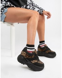 ASOS DESIGN Denial Chunky Trainers In Leopard Print