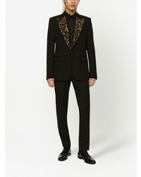 Dolce & Gabbana Leopard Print Lapels Single Breasted Blazer