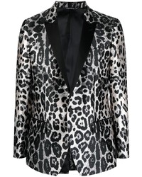 Dolce & Gabbana Leopard Print Single Breasted Blazer