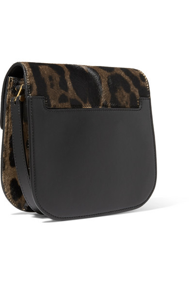 TOM FORD T-Twist Medium Calf Hair Crossbody Bag Leopard-Print - 15% OF