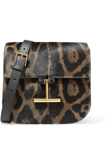 Tom Ford Tara Mini Leopard Print Calf Hair And Leather Shoulder Bag, $2,290   | Lookastic