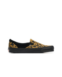Black Leopard Canvas Slip-on Sneakers