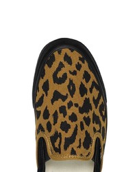 Vans Black And Yellow Vault Ua Og Leopard Print Slip On Sneakers
