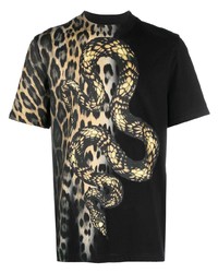 Roberto Cavalli Animal Print Cotton T Shirt