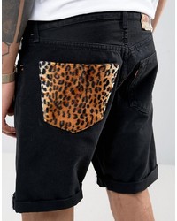 Reclaimed Vintage Revived Levis Shorts With Leopard Pocket Patch