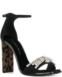 Giuseppe Zanotti Design Sabine Leopard Heel Sandals