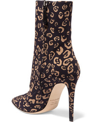 Altuzarra Davidson Leopard Print Jersey Ankle Boots