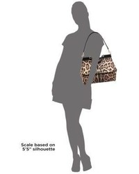 Dolce & Gabbana Sicily Leopard Print Leather Top Handle Satchel