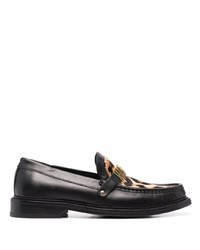 Moschino Leopard Print Logo Loafers