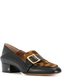 Bally Leopard Panel Buckled Pumps