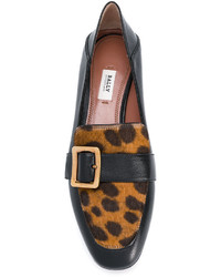 Bally Leopard Panel Buckled Pumps