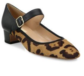leopard mary jane pumps