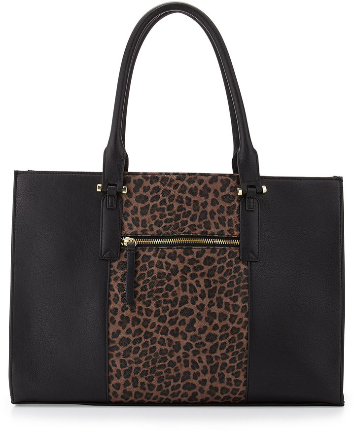 neiman marcus leopard tote bag