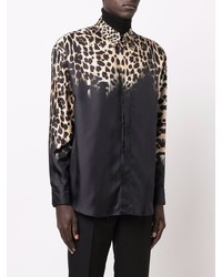 Roberto Cavalli Leopard Print Long Sleeve Shirt
