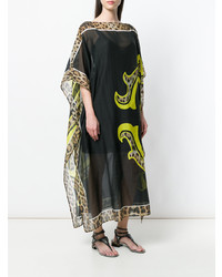 Roberto Cavalli Leopard Print Kaftan Dress