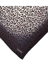 Valentino Leopard Print Silk Scarf
