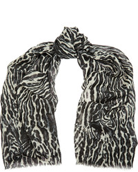 Maje Sold Out Leopard Print Wool Scarf