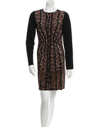 Roberto Cavalli Leopard Paneled Mini Dress W Tags