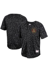 Mitchell & Ness Black Atlanta United Fc Wildlife Mesh Button Up Shirt At Nordstrom